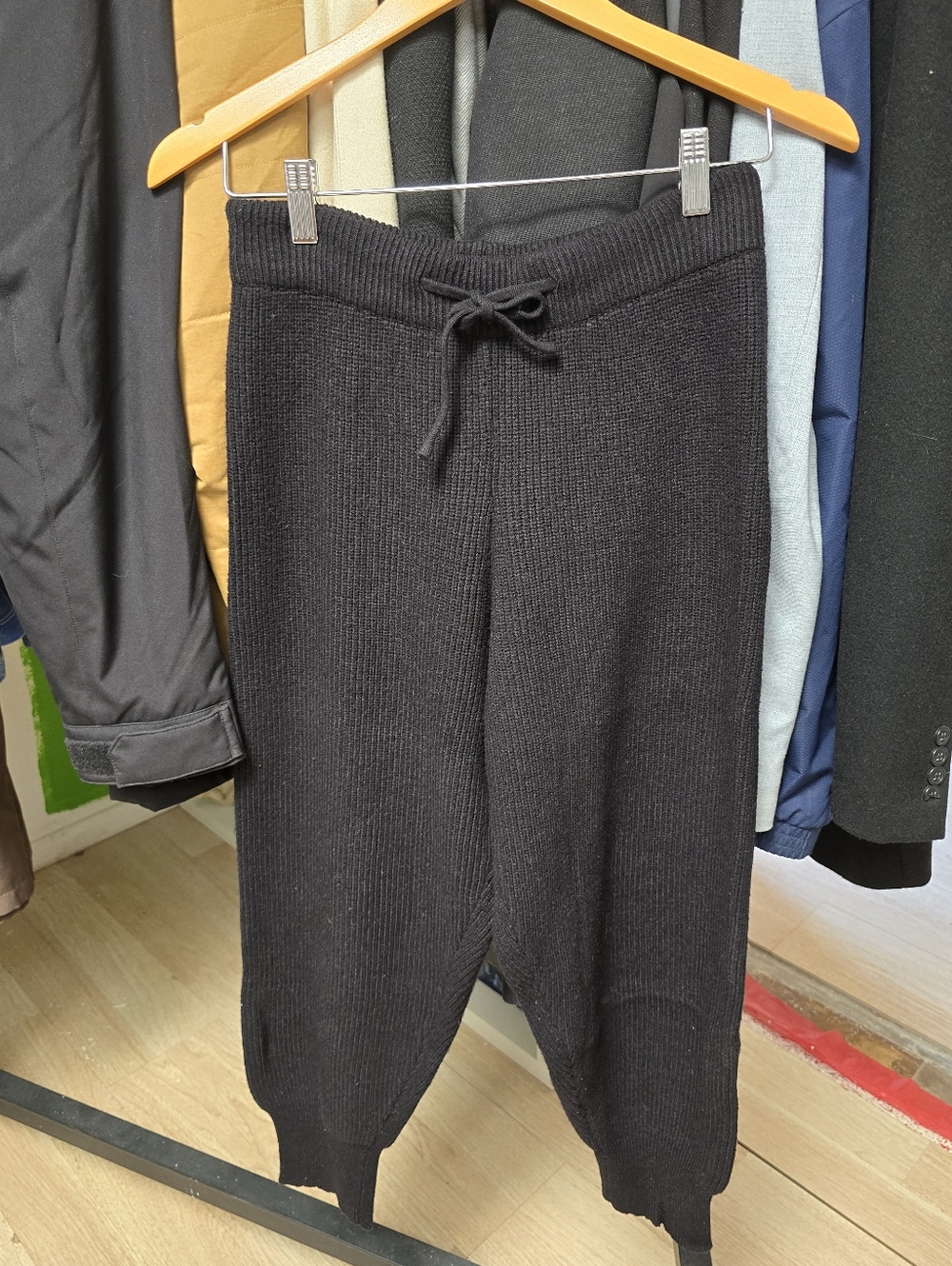 EUC Cozy Black Knit Drawstring Pants